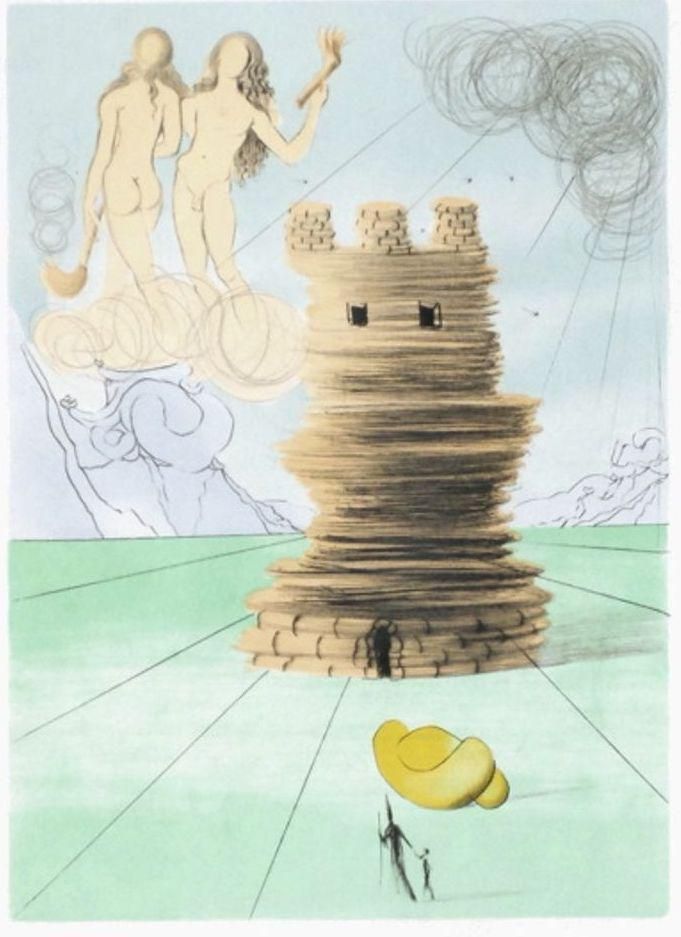 1970s Salvador Dali, Figueras Inauguracion Poster photo furniture