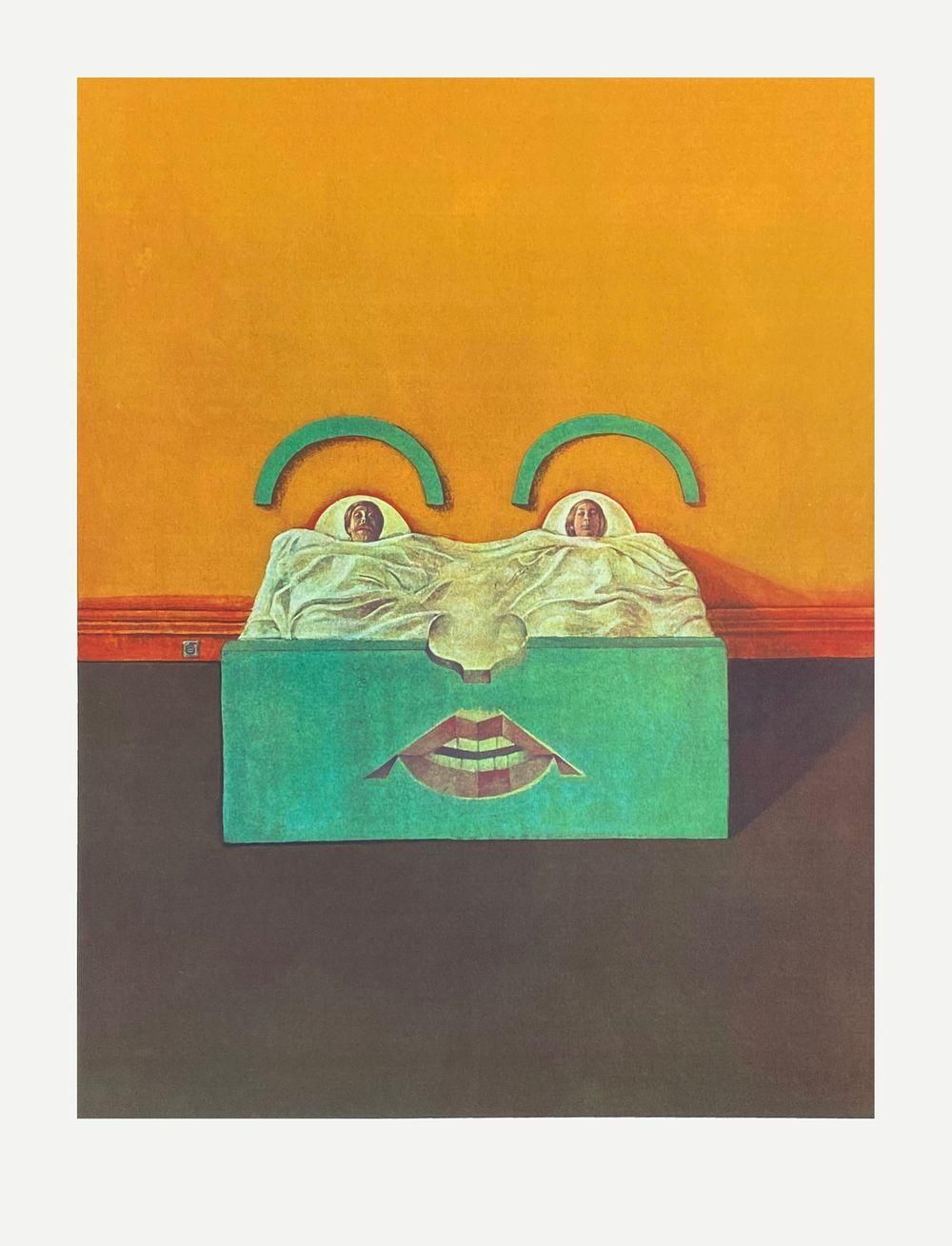 1974 Jean Lagarrigue Hommage To Dali Screenprint
