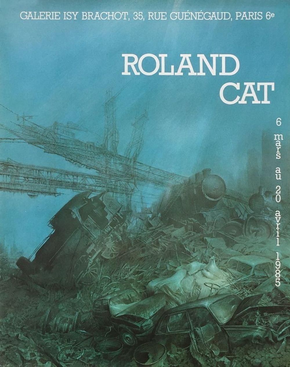 1985 Roland Cat Isy Brachot Gallery Poster photo furniture