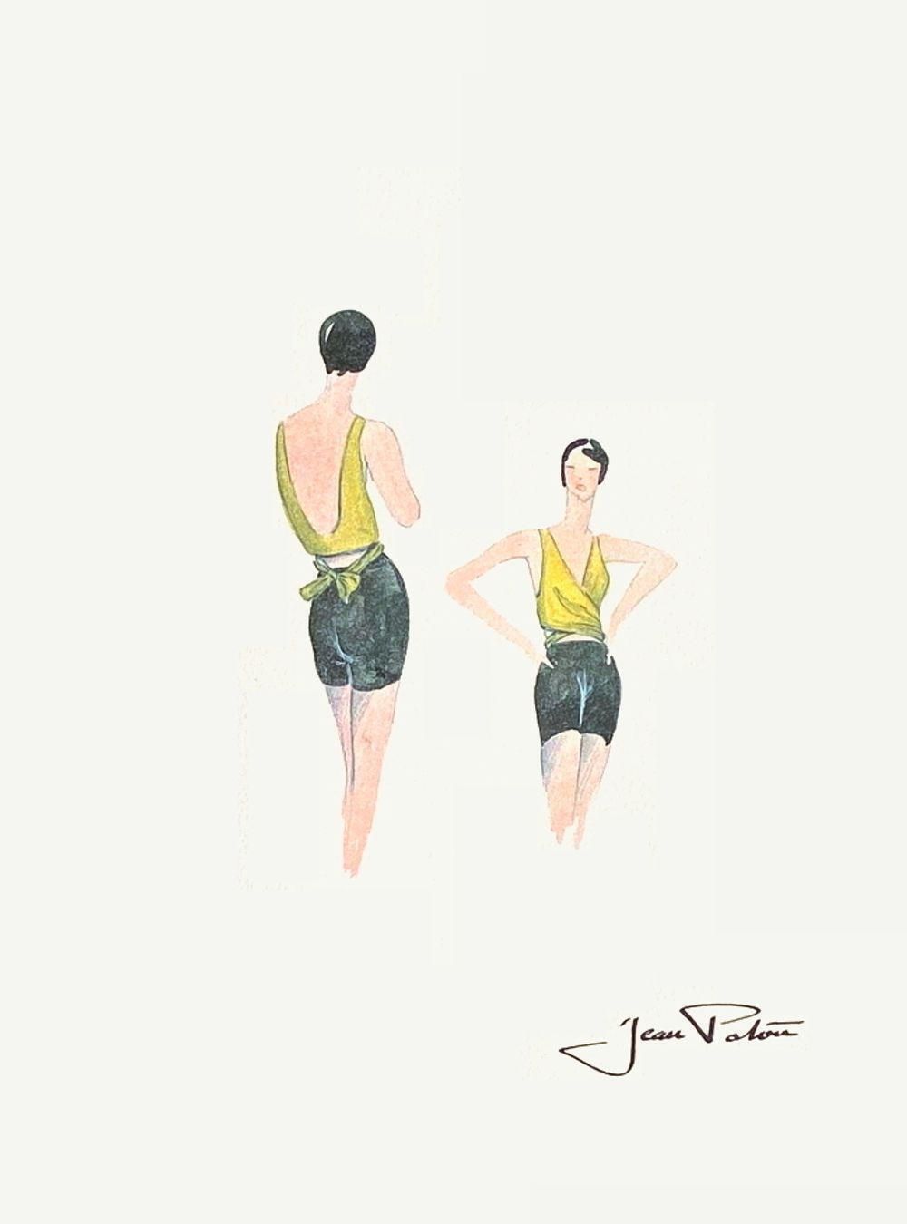 1990s Fashion Drawing III Screenprint By Jean Patou photo for sale