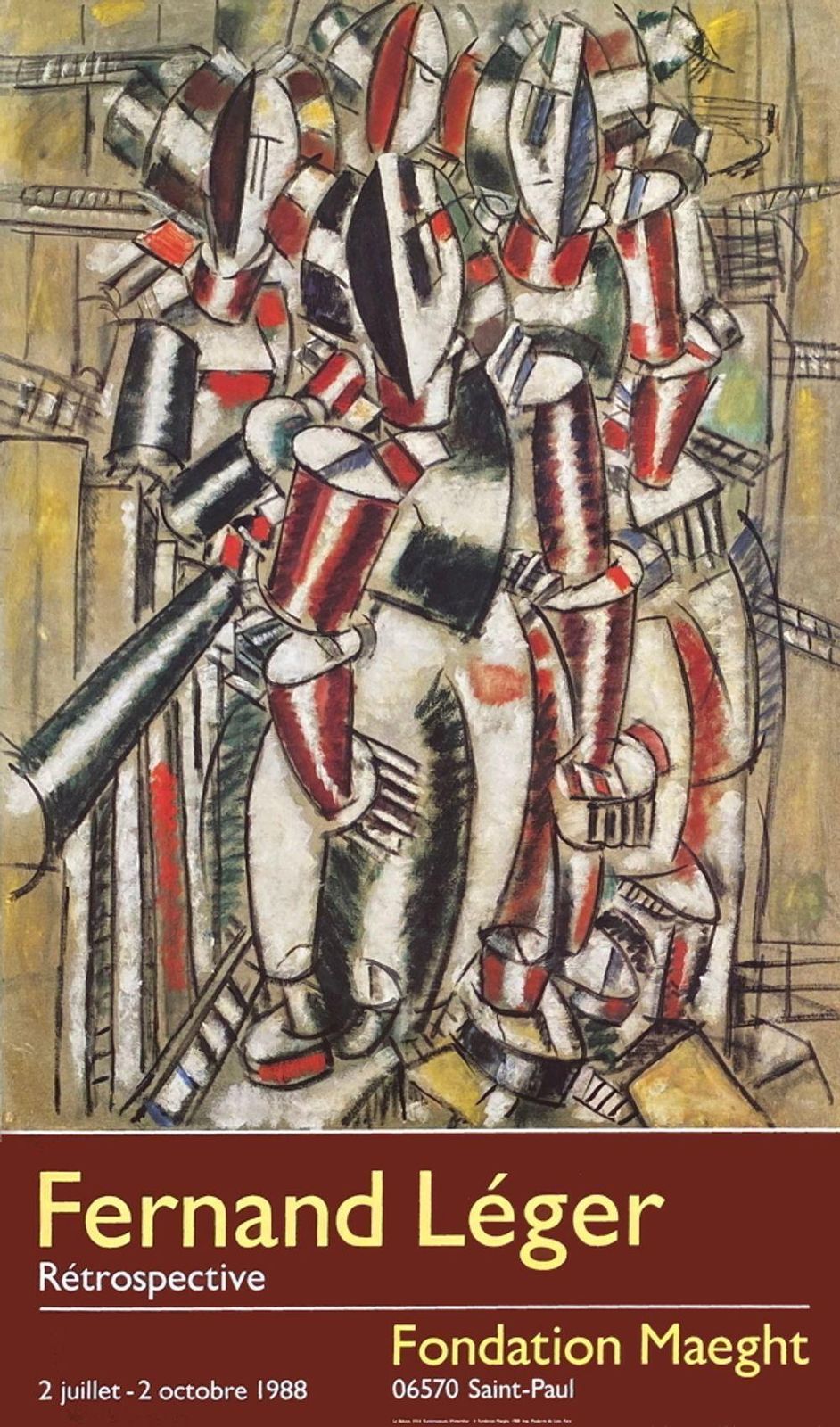 1988 Fernand Léger Fondation Maeght Retrospective Poster photo furniture