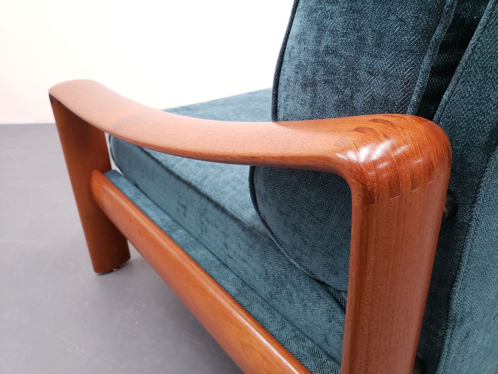 1970 Rolf Benz Armchair In Turquoise Tweed photo furniture