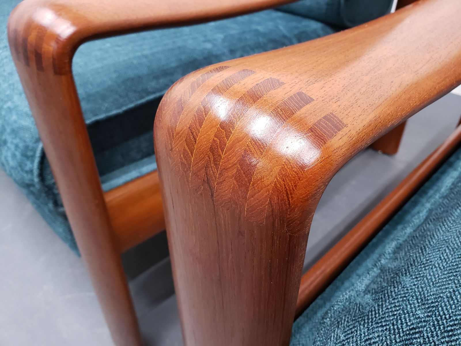 1970 Rolf Benz Armchair In Turquoise Tweed photo for sale