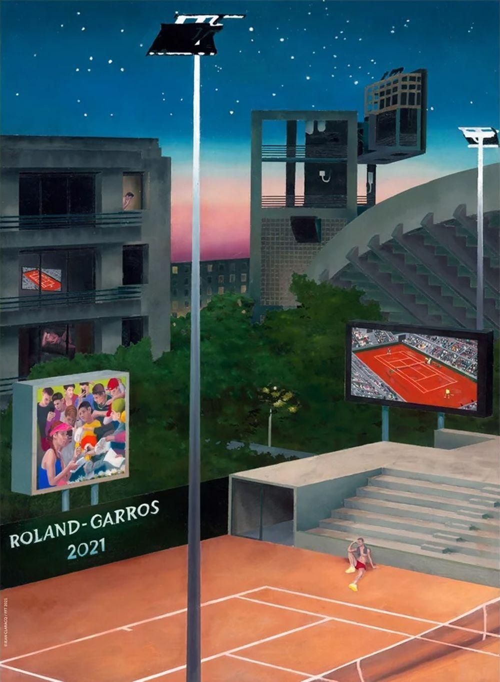 2021 Roland Garros Poster By Jean Claracq photo furniture