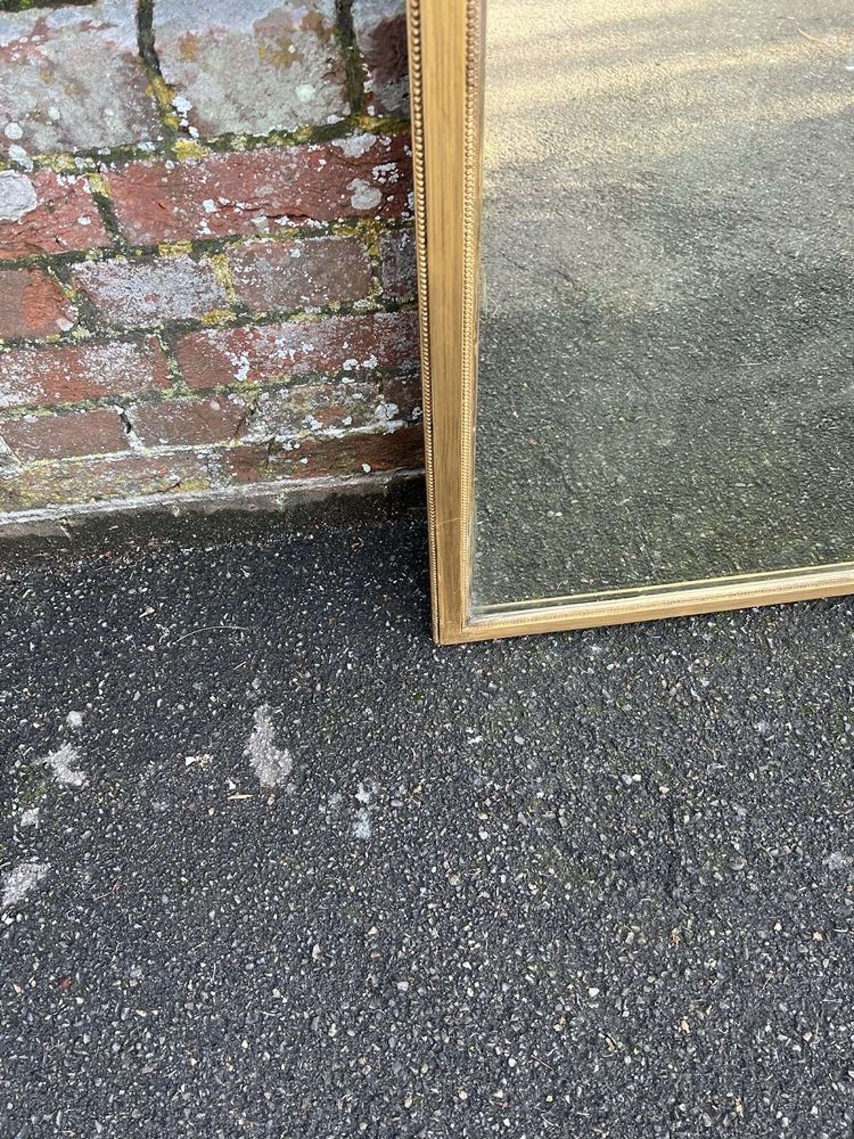 A Delightful Large Antique French 19th C Gilt Bistro Mirror. photo Home Decor