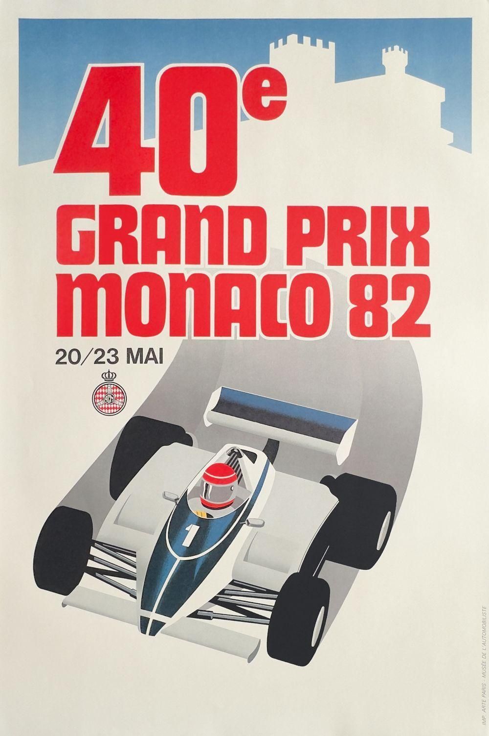 1982 Monaco Grand Prix Automobile Litmonaco Grand Prix Automobile Lithograph Poster Reissue1982 Monaco Grand Prix Automobile Lithograph Poster Reissue photo furniture