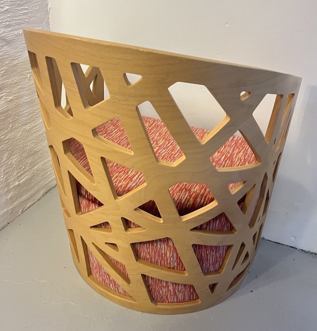 Contemporary Beech Plywood Mazy Armchair Zilio Aldo &C Designed Ronald Jeanson photo Furniture