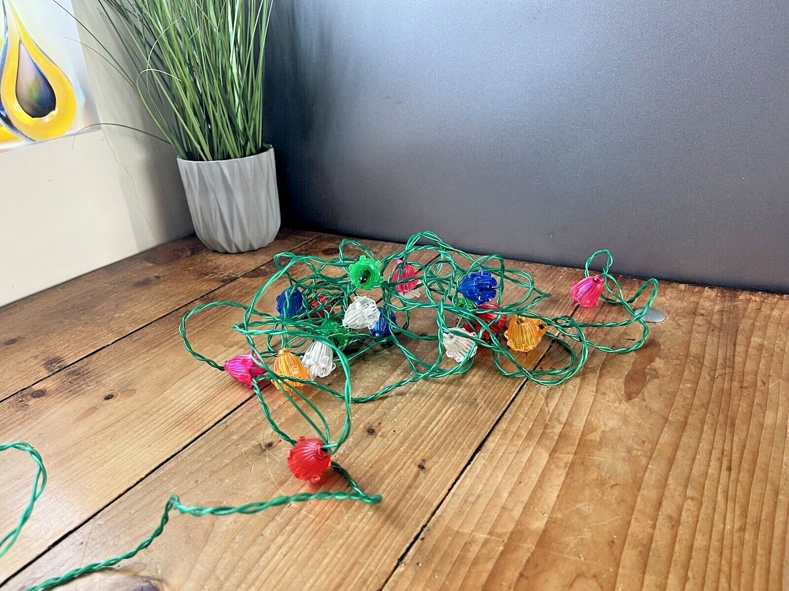 Rare Set Of 20 Vintage Pifco Treasure Fairy Lights Set 1236 70's Tree Decoration photo for sale