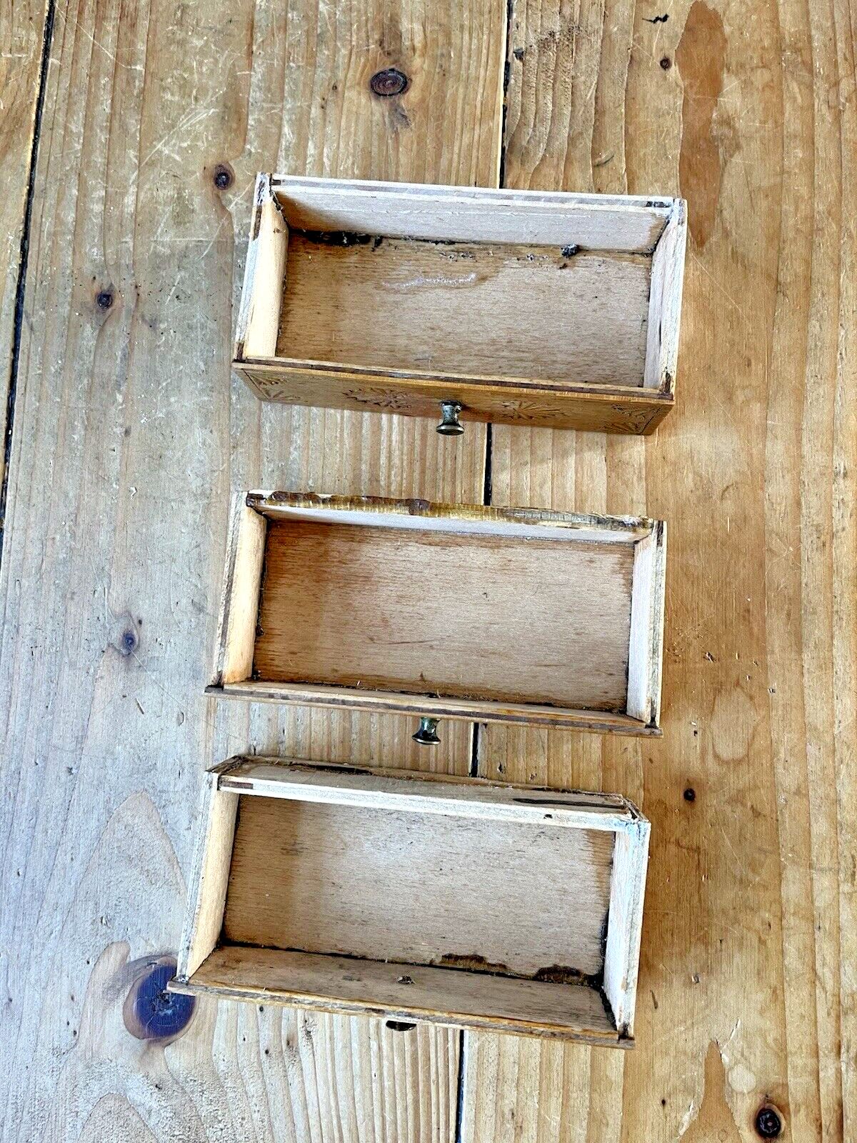 Antique Miniature Scratch Built Apprentice Piece Wooden Chest Of Drawers Vintage photo buy