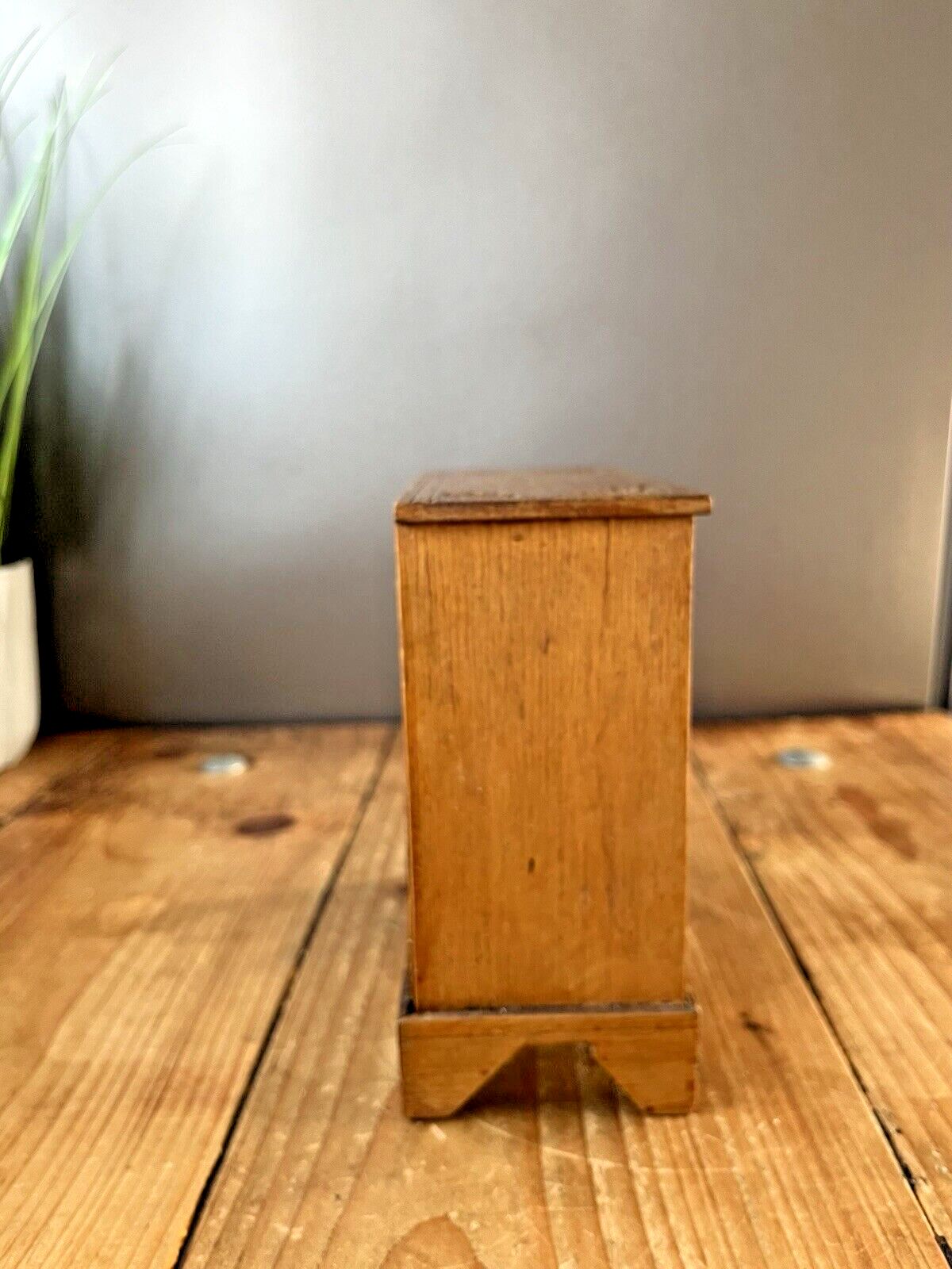 photo vinterior Antique Miniature Scratch Built Apprentice Piece Wooden Chest Of Drawers Vintage