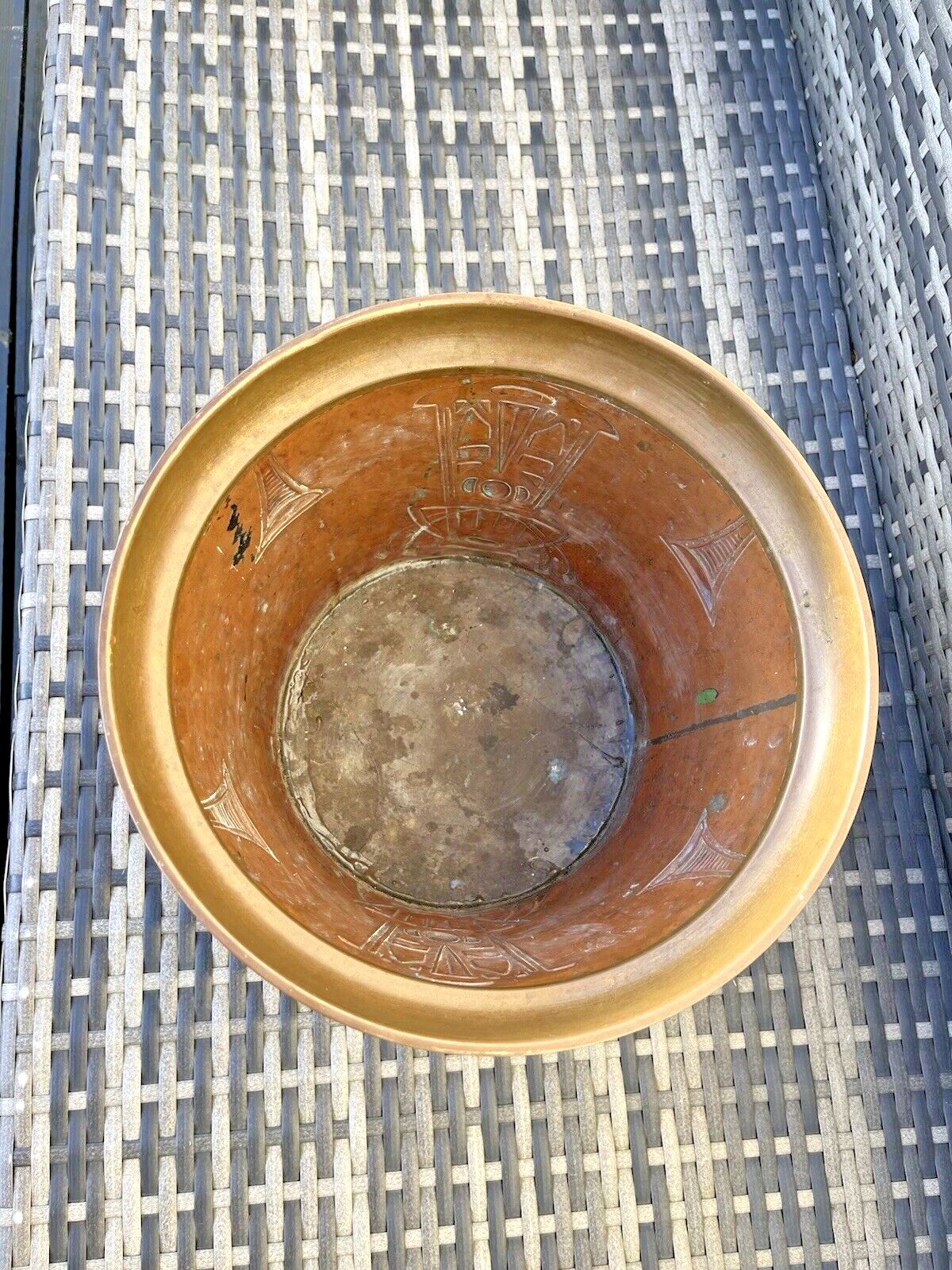photo vinterior Antique German Jugendstil Carl Deffner Copper Champagne Ice Bucket Jardiniere