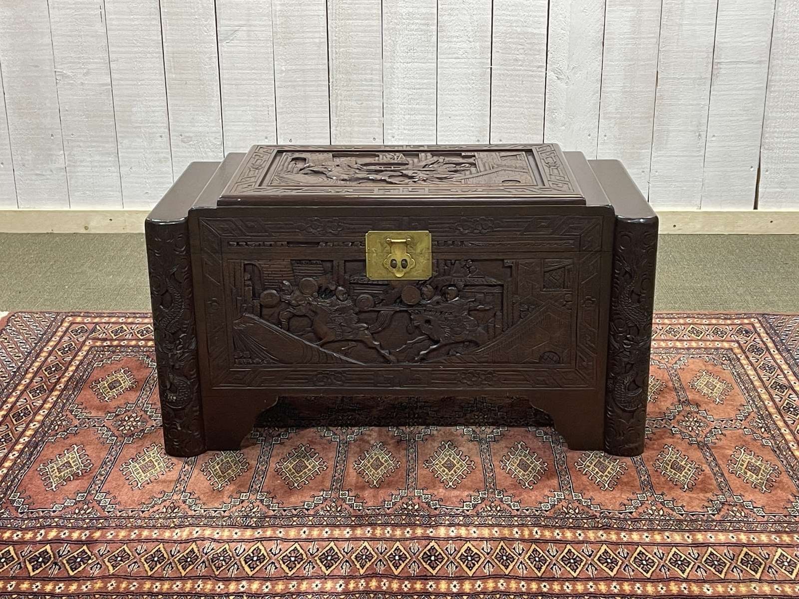 20th Century Asian Teak And Camphor Wood Chest photo Furniture