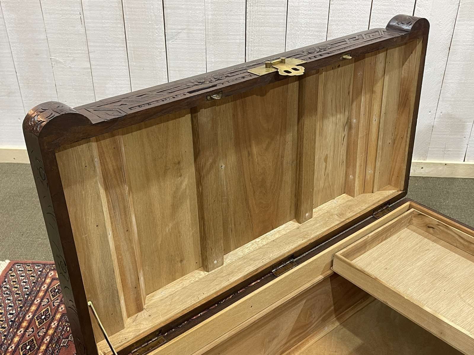 photo for sale 20th Century Asian Teak And Camphor Wood Chest