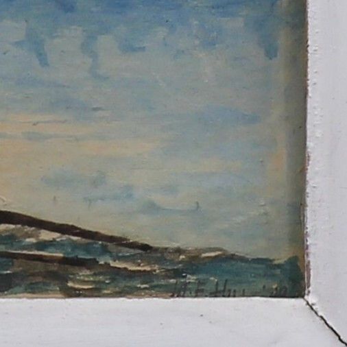 Watercolour And Gouache On Card By W. F. Hill.  Subject Is A Galleon photo for sale