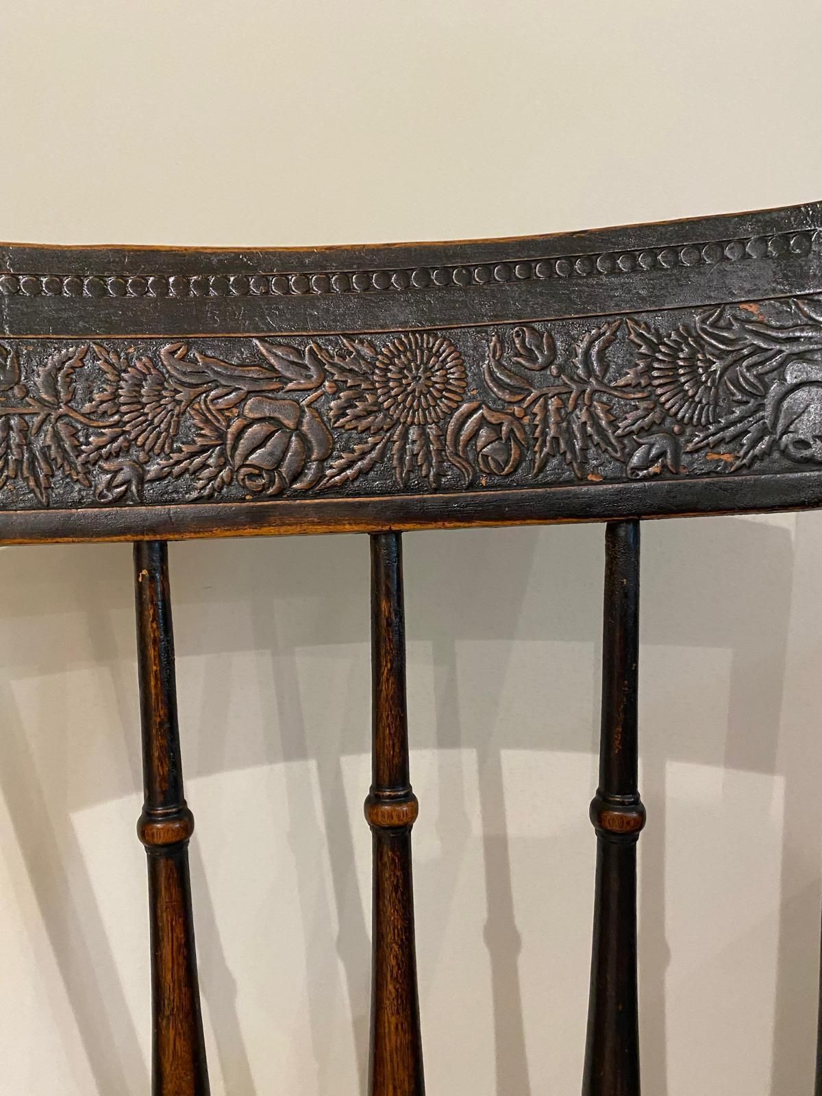 Vintage 1930s Flower Embossed Chair photo for sale