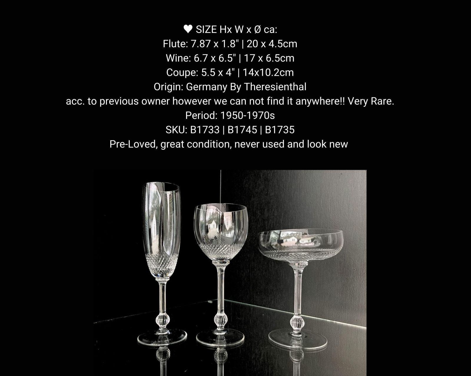 Crystal Glassware Wilhelmina | 18pcs Set | Fine Cuttings | Theresienthal photo furniture