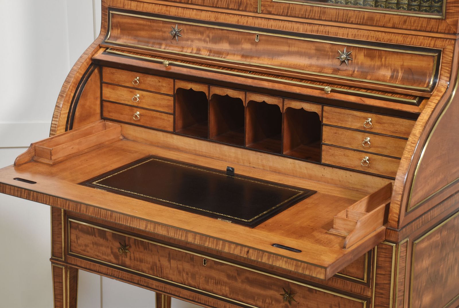 68100.0 Pair Of Important Georgian Satinwood Cylinder Cabinets photo