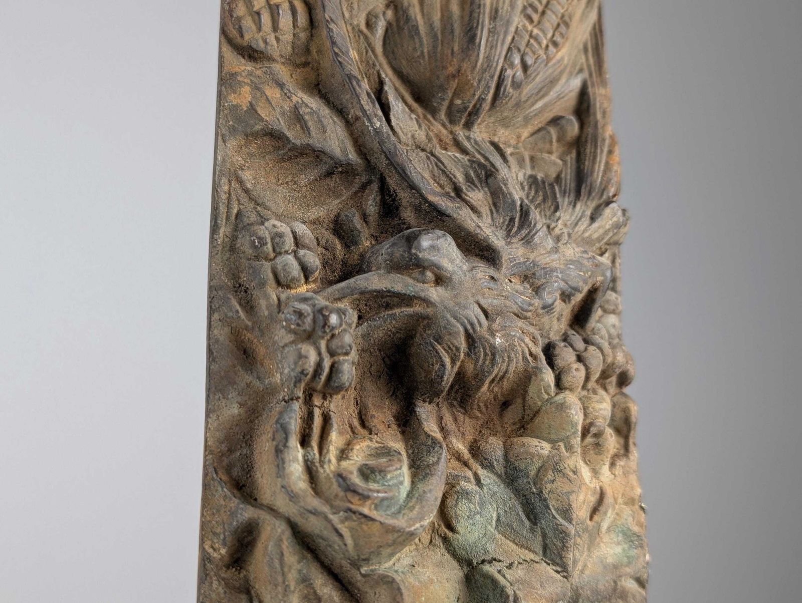 Antique Bronze Relief Of Nature And Birds 1900s photo 697.0