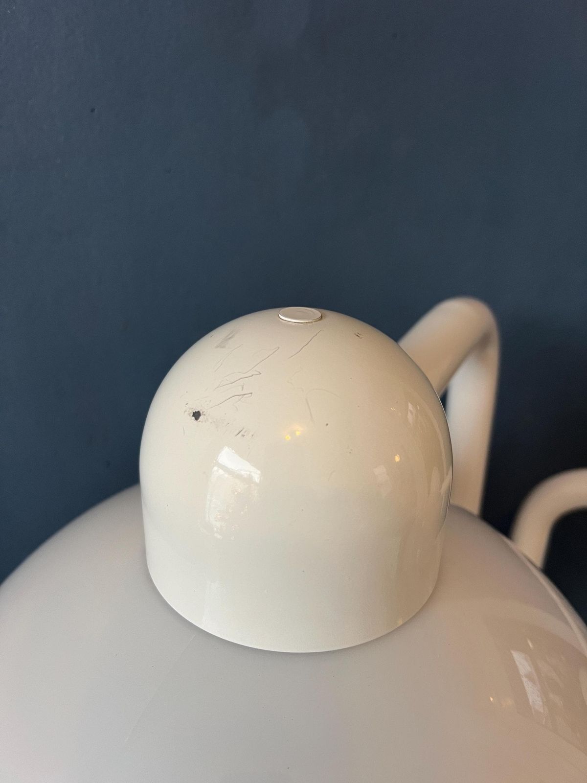Vintage Witte Acrylglazen Space Age Vloerlamp photo vintage
