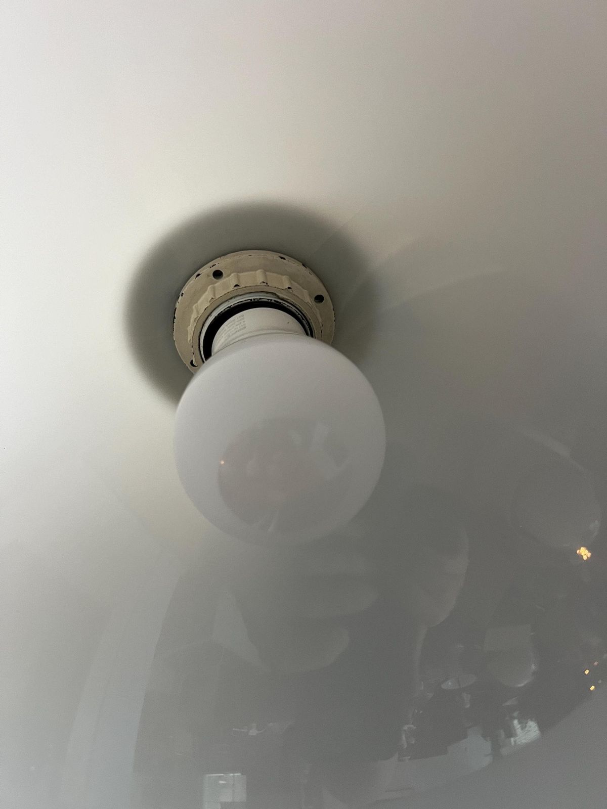 photo furniture Vintage Witte Acrylglazen Space Age Vloerlamp