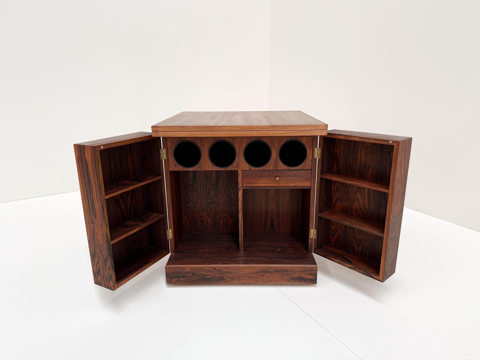 Vintage Mid Century Rosewood Cube Bar Cabinet   Torbjørn Afdal For Bruksbo