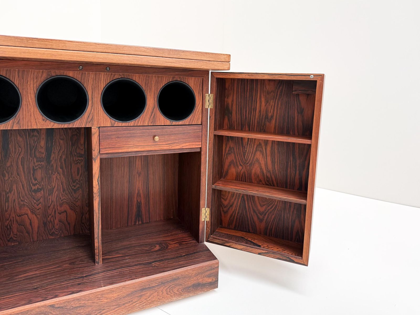 Vintage Mid Century Rosewood Cube Bar Cabinet   Torbjørn Afdal For Bruksbo photo Furniture