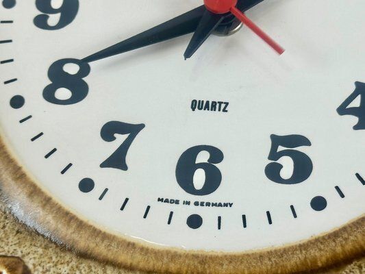 German Ceramic Kitchen Wall Clock, 1960s photo Home Decor