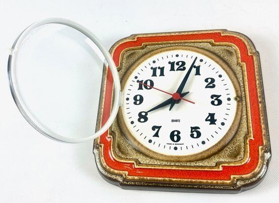 German Ceramic Kitchen Wall Clock, 1960s photo 138.0