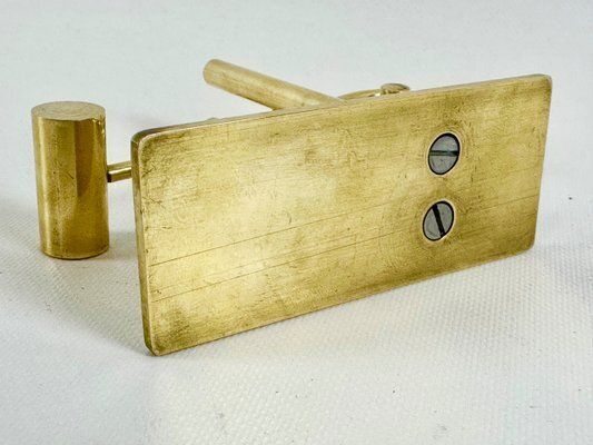 Mid Century Counterweight Paperweight In Brass, 1970s photo vintage
