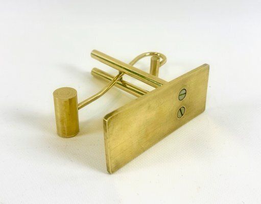 photo for sale Mid Century Counterweight Paperweight In Brass, 1970s