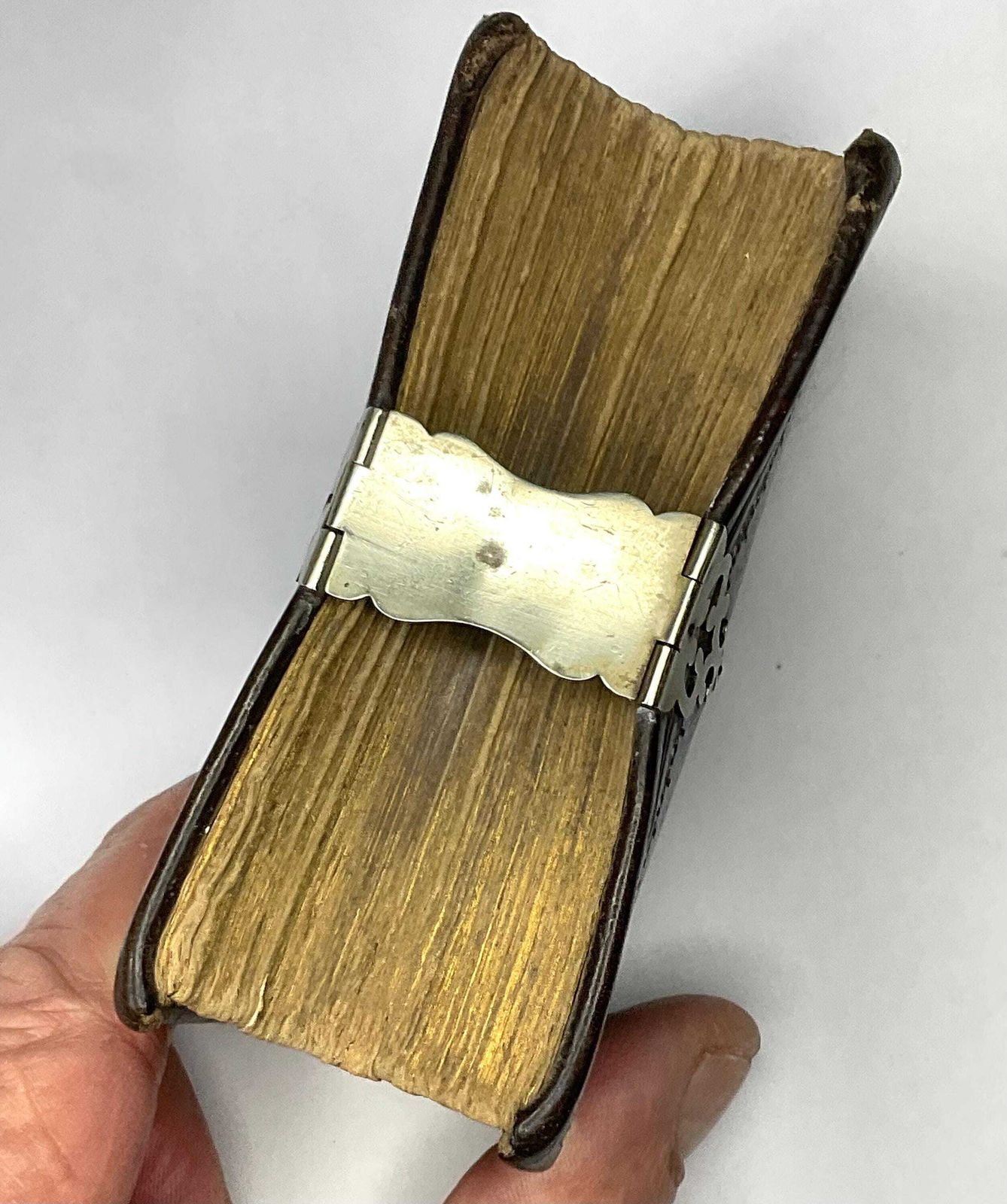 Antique 19th Century Church Service Book, Miniature Edition, 1854. photo vinterior
