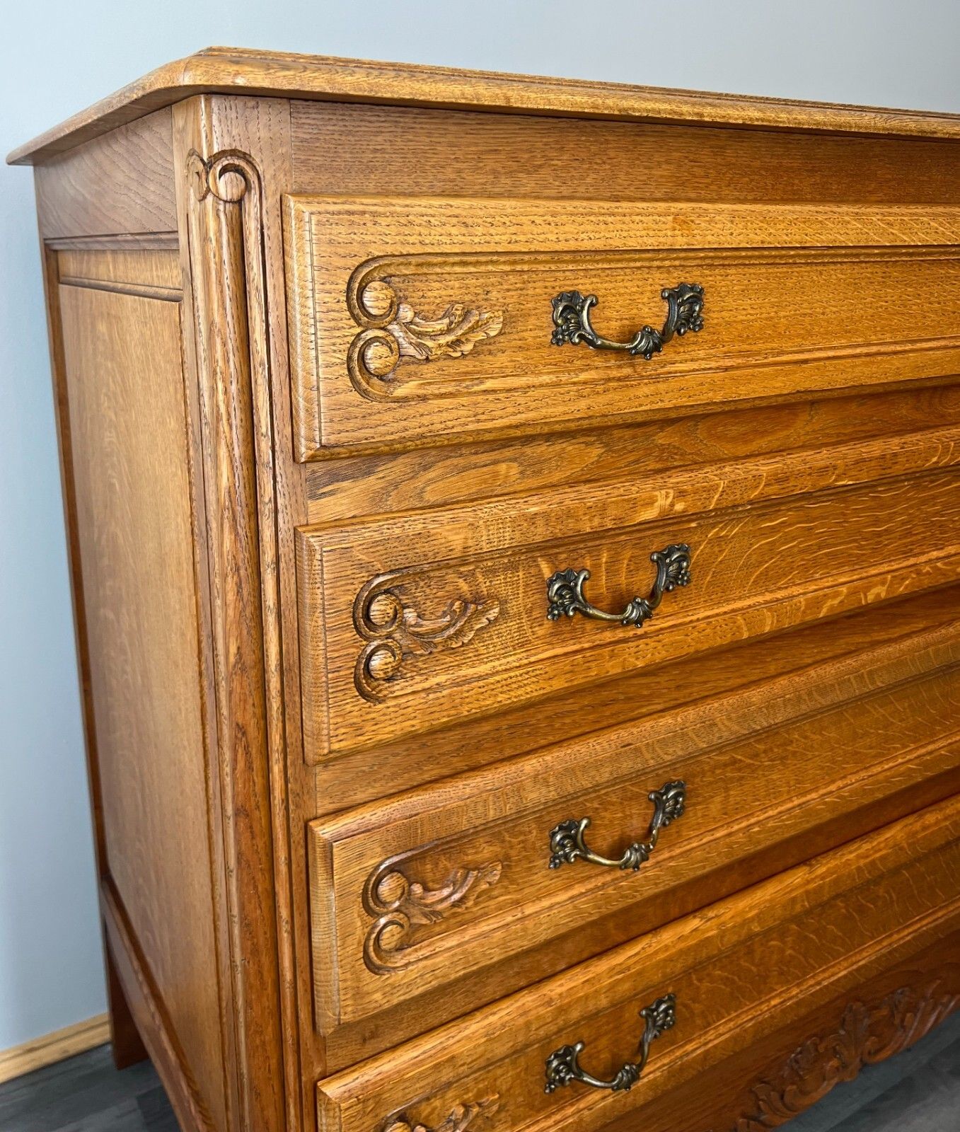 Vintage French Louis XIV Chest Of Drawers / Sideboard / Cabinet( Lot 3555) photo vintage