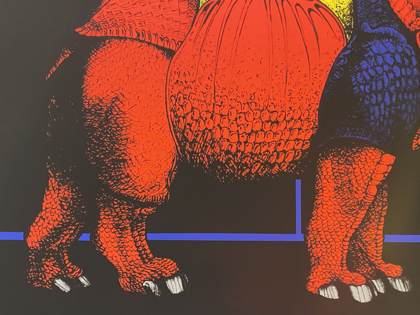 René Gruau, C.A. 1990s   Untitled (The Rhinoceros)   Original Screen Printing photo vintage