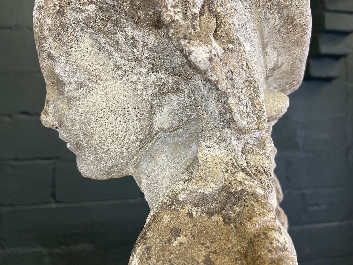 photo furniture French Cast Stone Bust Of A Girl