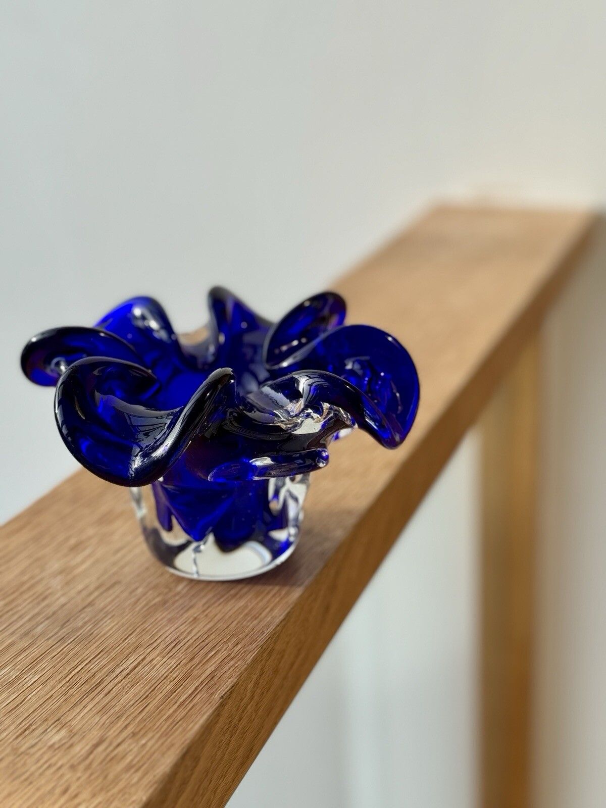 photo buy Hand Blown Blue Glass Bowl/Ashtray By Josef Hospodka Chřibská Borske Sklo