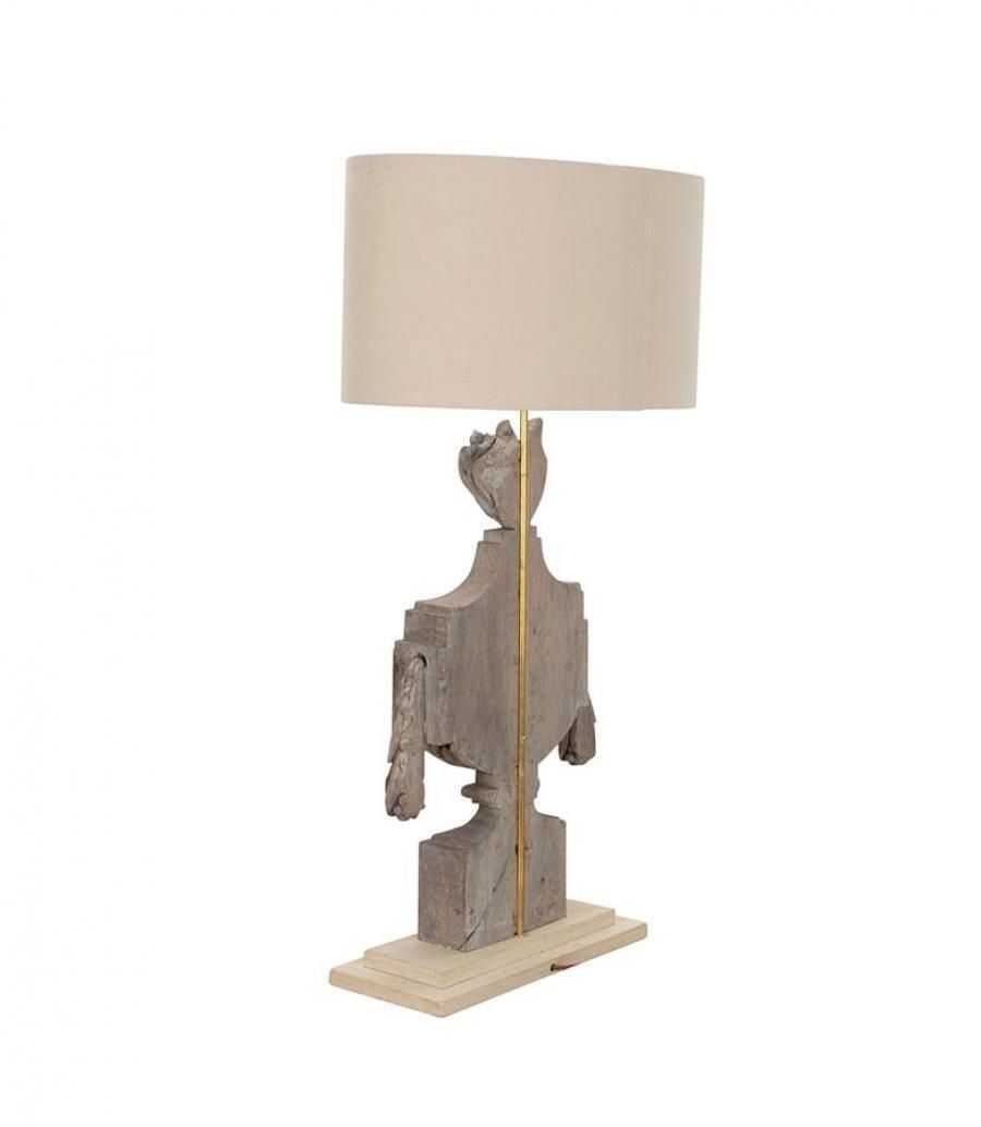 19th Century Swedish Carved Wooden Flambé Lamp photo buy