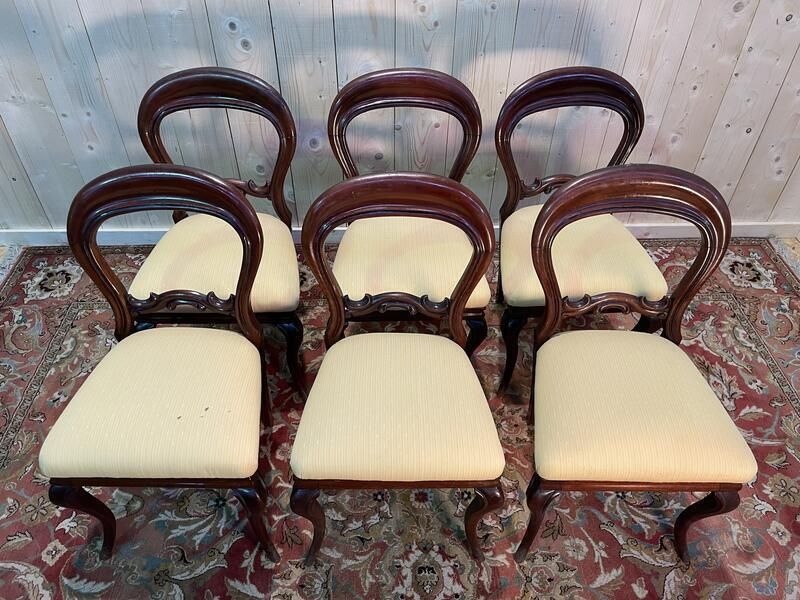 Suite De 6 Chaises Louis XV En Acajou photo vinterior