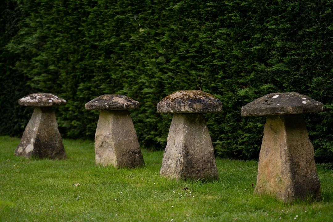 Set Of Four Antique Staddle Stones photo for sale
