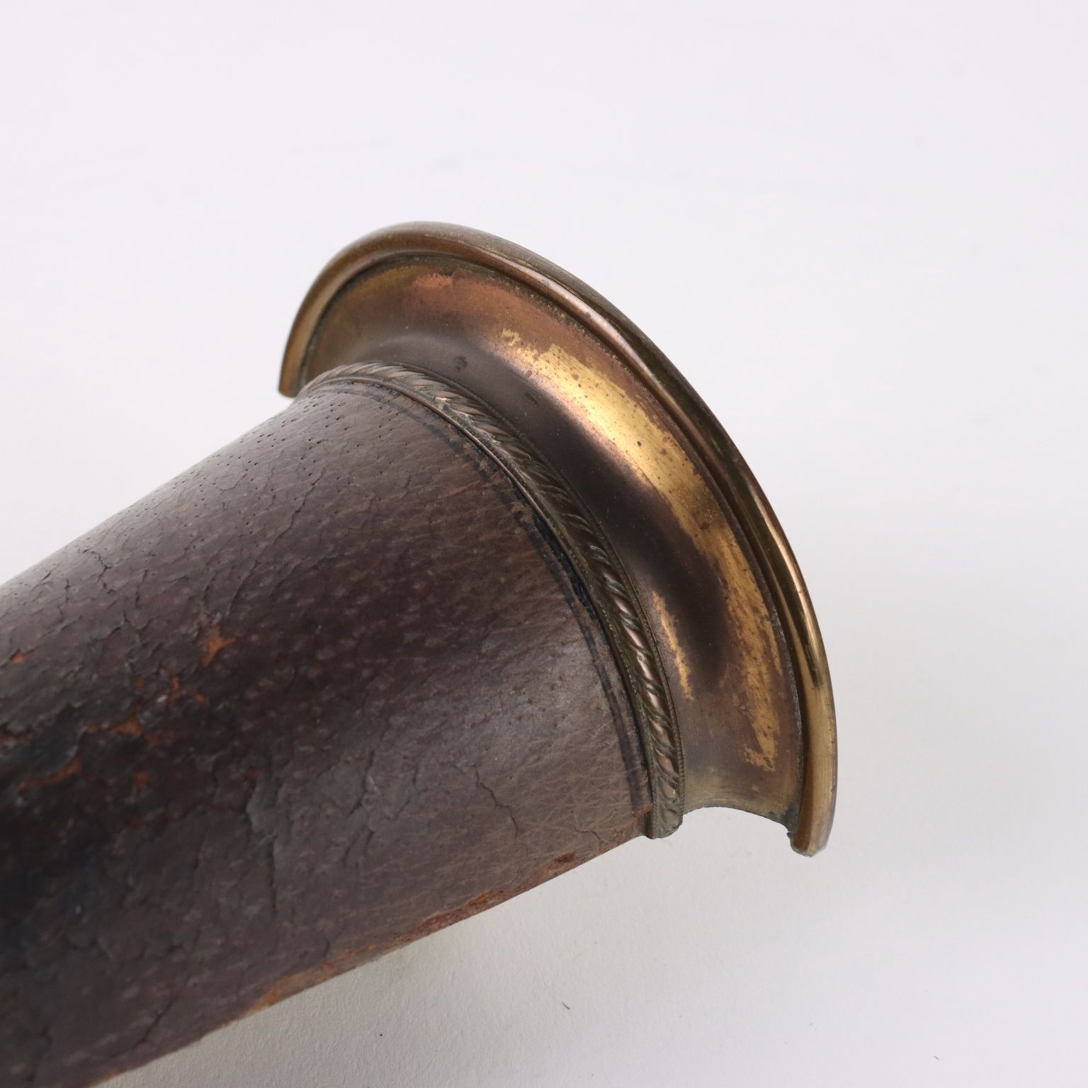 Vintage Gucci Shoe Brush Leather Brass Italy 1960s photo buy