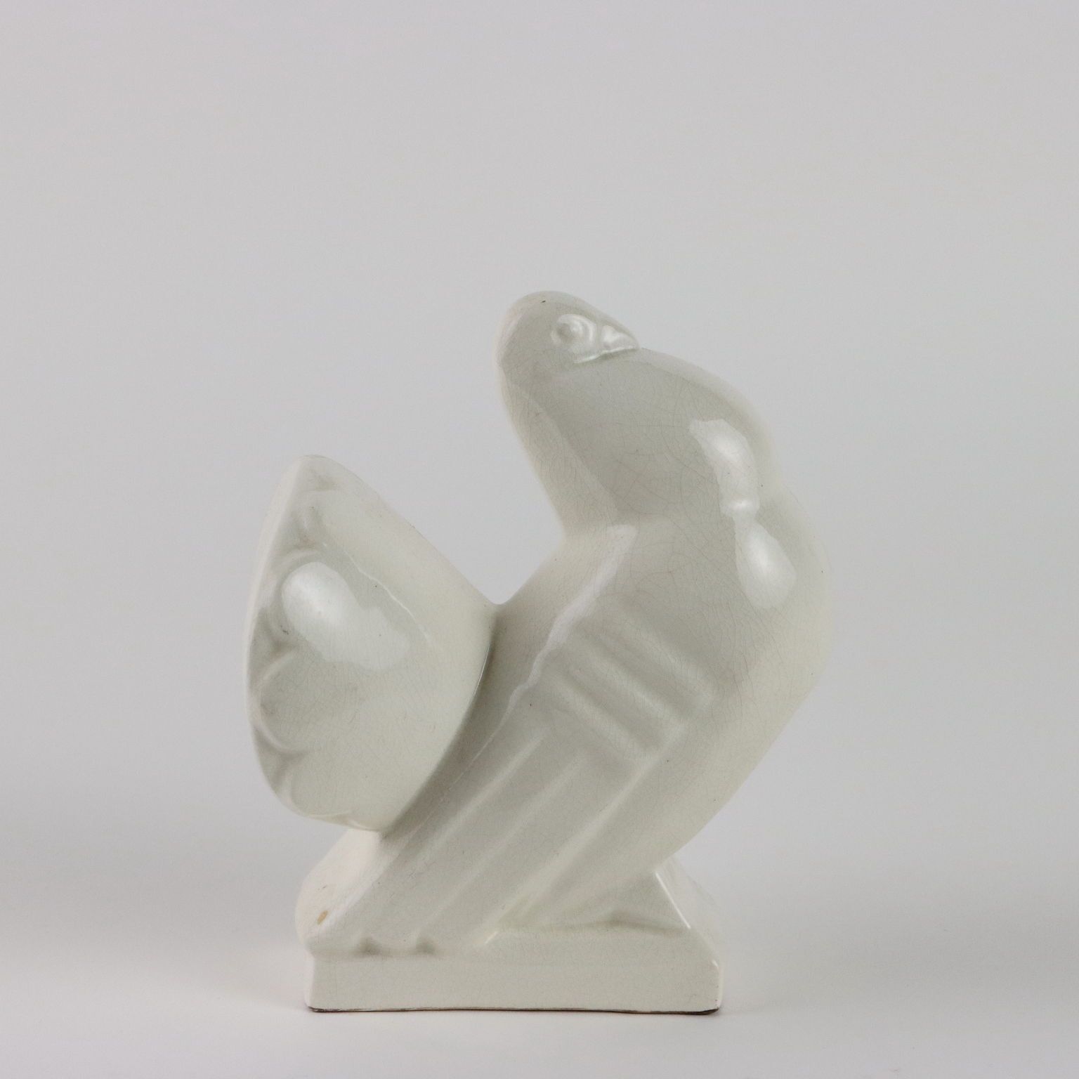 Antique Sculpture Pigeon Ceramic George Ventrillon For Saint Clement photo for sale