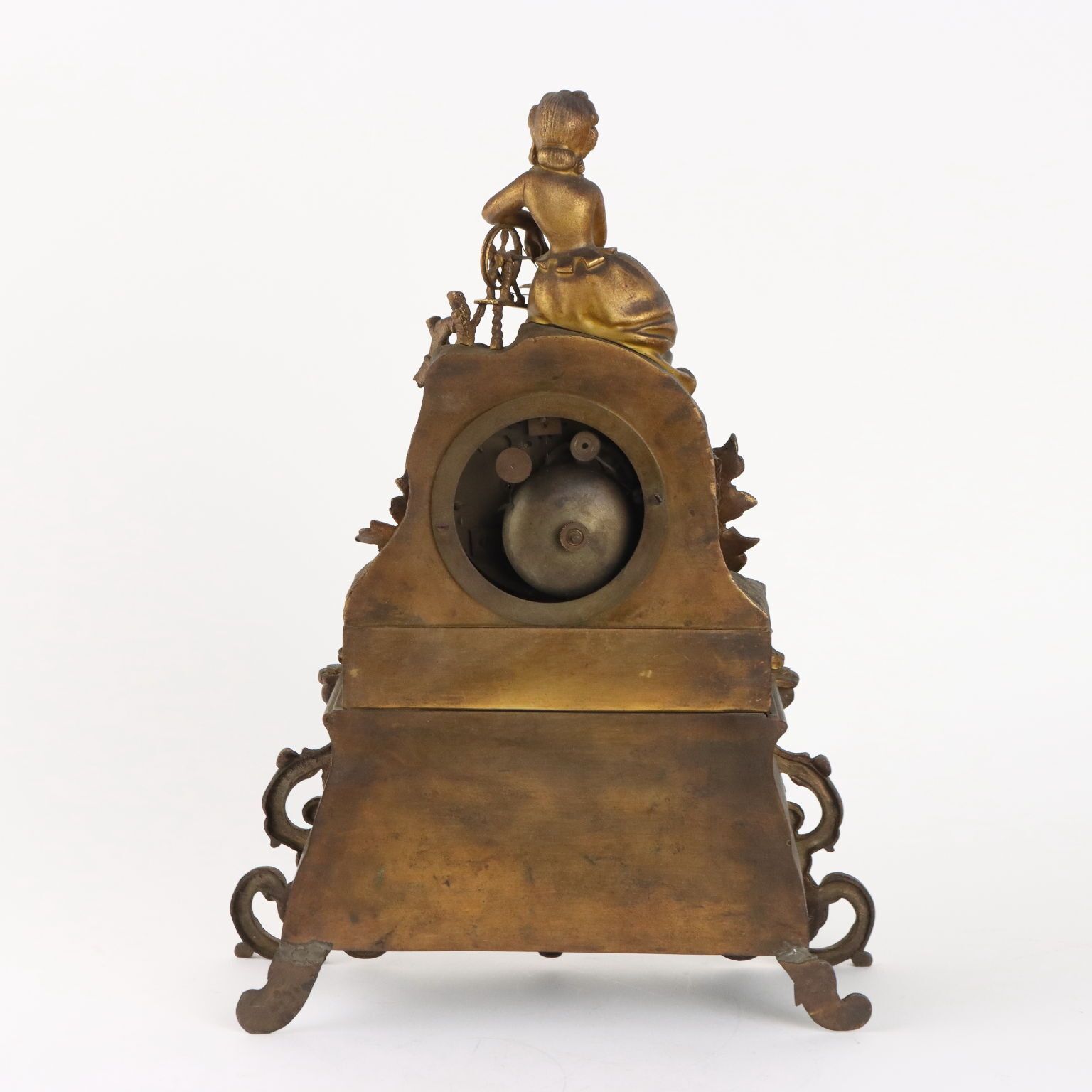 photo furniture Antique Mantel Clock Gilded Bronze France Mid XIX Century