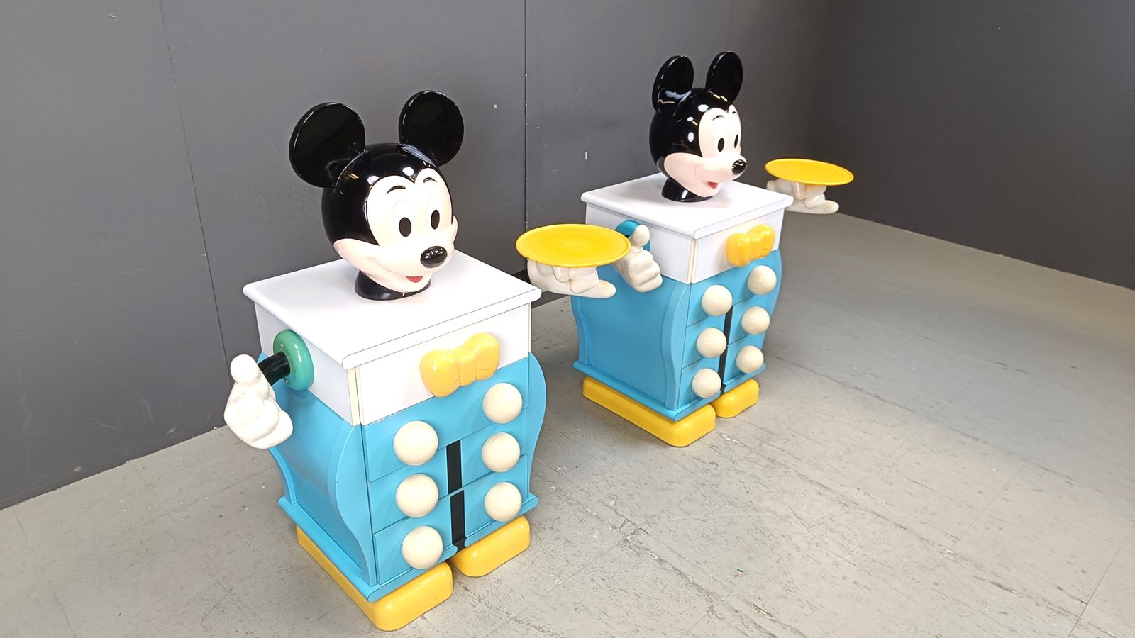 Pair Of Rare Mickey Mouse Chest Of Drawers From Starform, France, 1988 photo Furniture