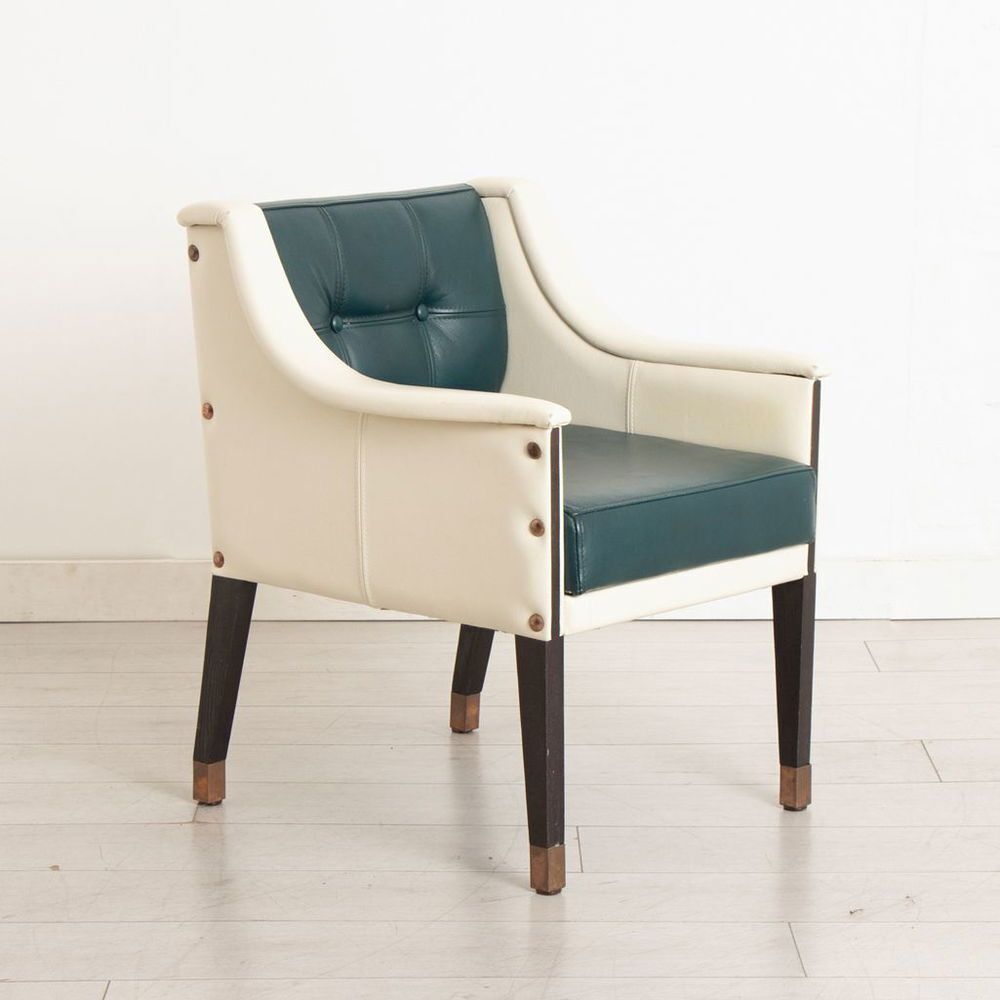 Furniture Modern Armchair In Vinyl By Unknown Manufacturer In The Style Of Gio Ponti's 'Dezza Armchair' photo
