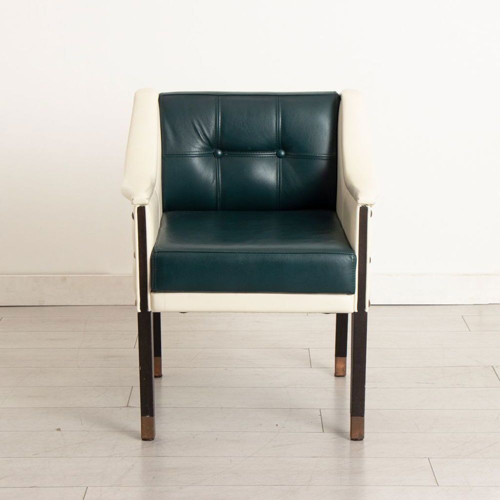 485.0 Modern Armchair In Vinyl By Unknown Manufacturer In The Style Of Gio Ponti's 'Dezza Armchair' photo