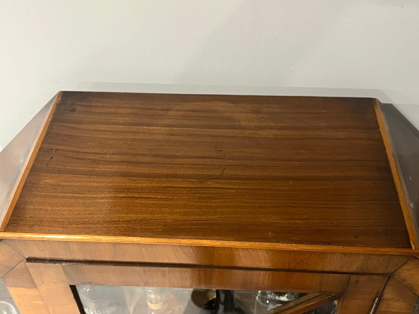 Art Deco Furniture Octagonal Drinks Cabinet (With Key) Walnut Rrp £2250 photo vintage