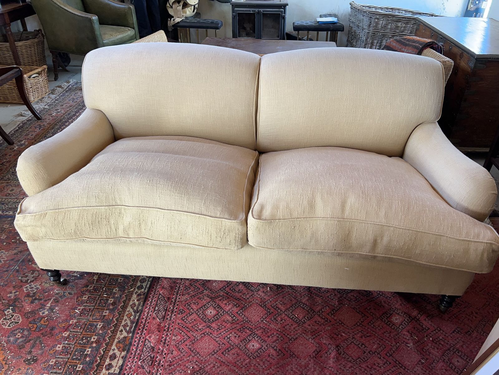 Classic George Smith 6ft Standard Arm Sofa photo for sale