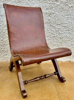 Spanish Oak Side Chairs By Pierre Lottier For Valenti, 1950s, Set Of 2 photo 4018.0