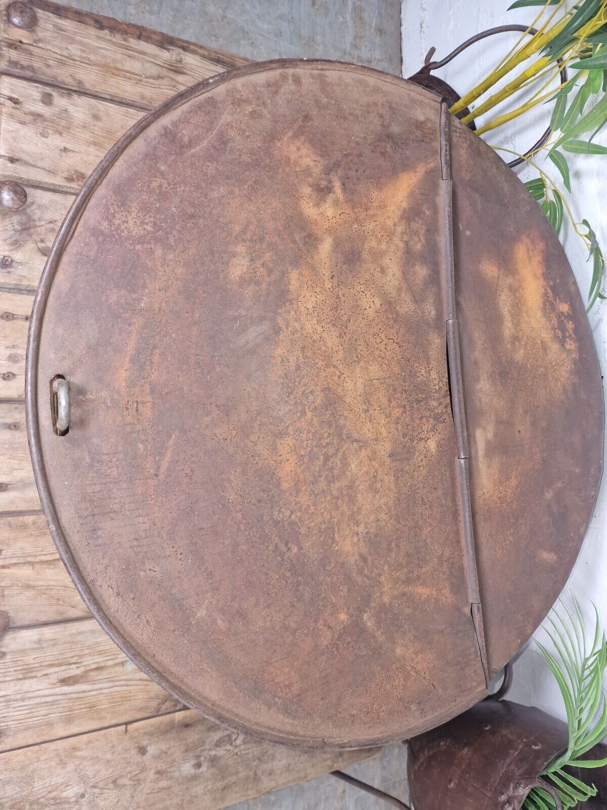 photo for sale Large Vintage Military Galvanised Wildlife Pond Garden Planter Trough Log Basket