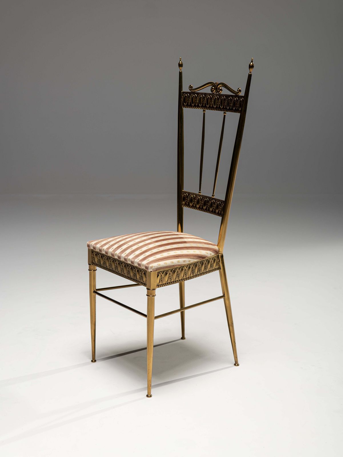 Chiavari Brass Side Chair, Italy, 1960s photo for sale