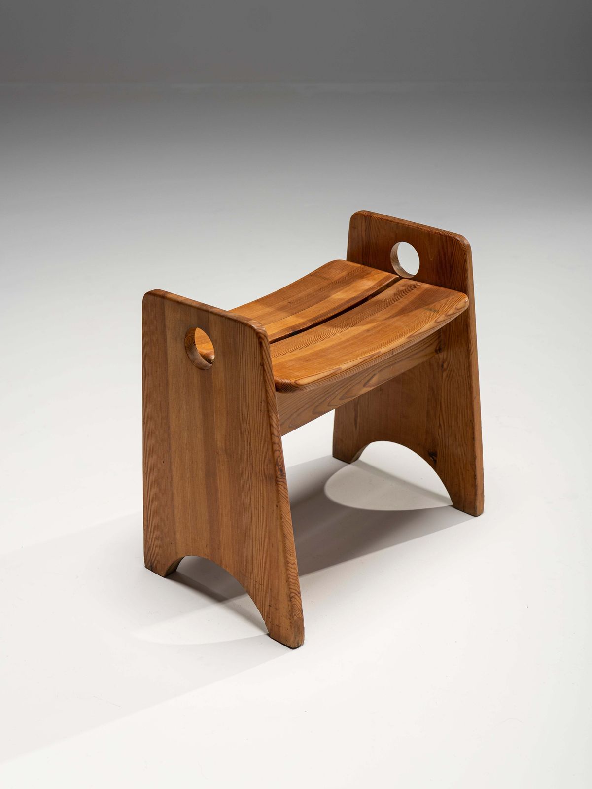 Wooden Stool By Gilbert Marklund For Furusnickarn Ab, Sweden 1960s